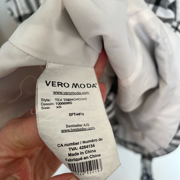 Vero Moda Plaid Double-Breasted Women's Jacket size XS - Picture 5 of 7